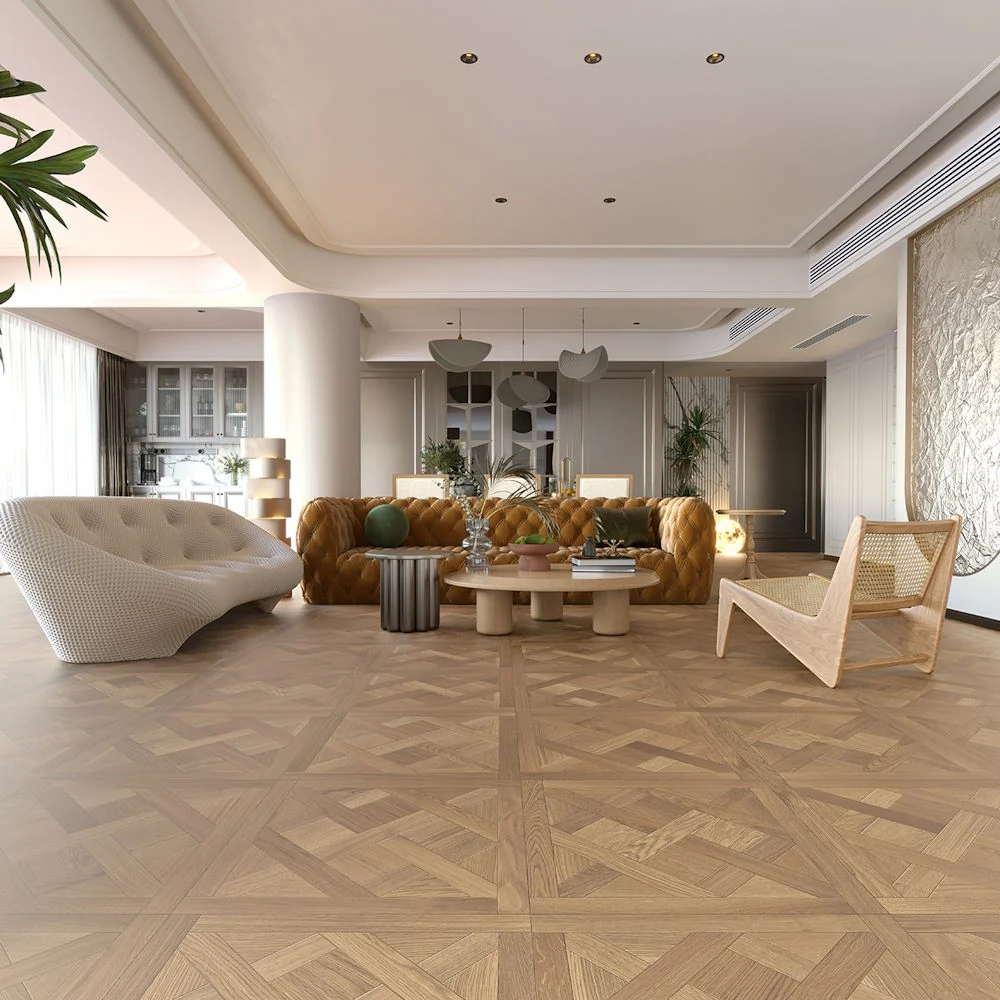 Custom parquet hardwood pattern
