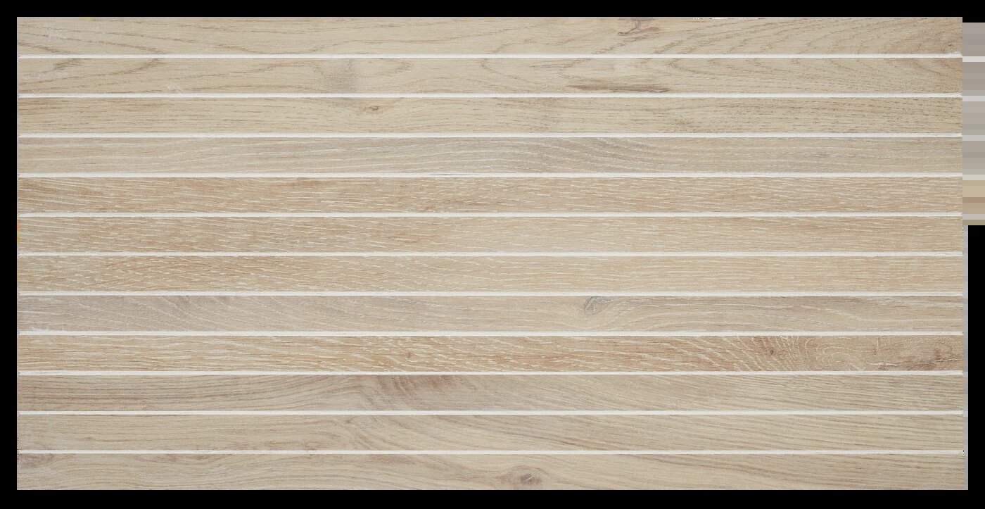 Arizona Tile Bio Attitude Almond Straight Stack 1" × 24" Mosaic Porcelain Tile (SKU AT-BIOATTSS-ALMO)