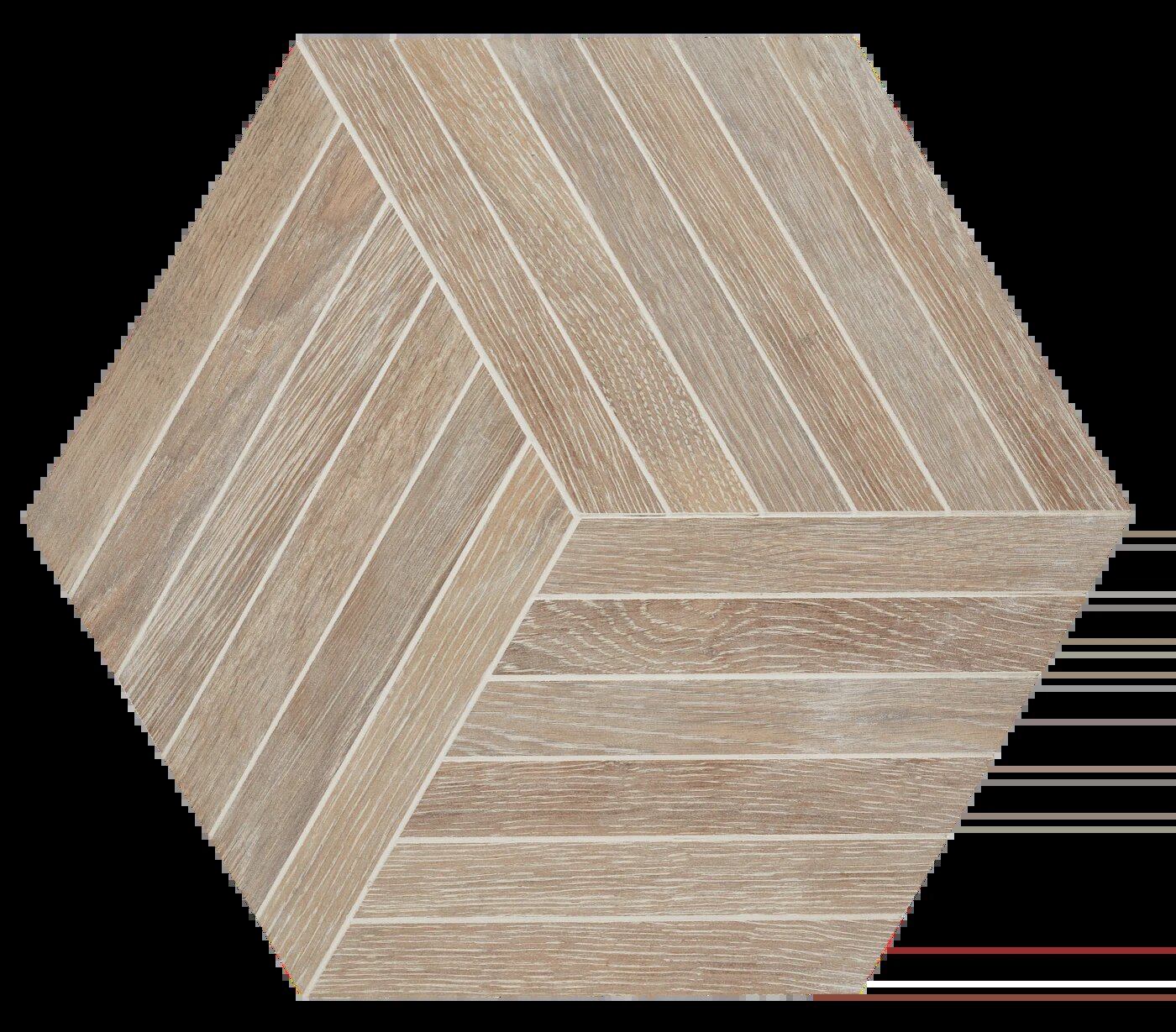 Arizona Tile Bio Attitude Barrel Hex Mosaic Porcelain Tile (SKU AT-BIOATTHEX-BARR)