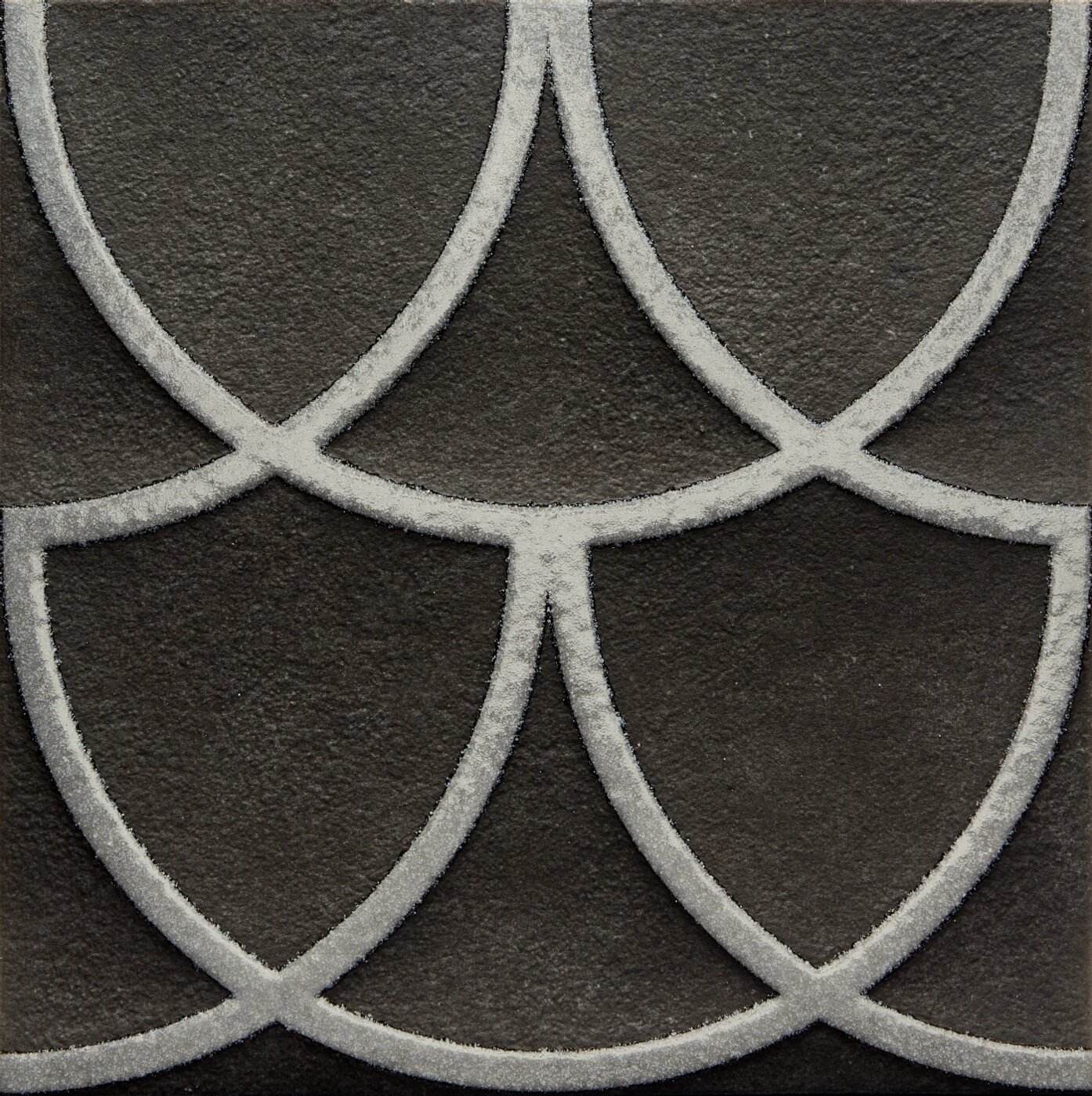 Arizona Tile Curve Black 8" × 8" Porcelain Tile (SKU AT-CURVE88-BLAC)