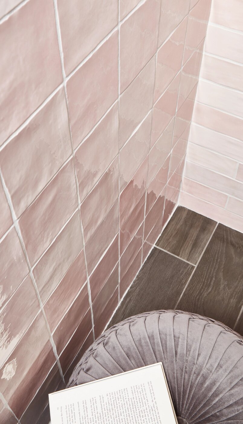 Arizona Tile Flash Blush 5" × 5" Porcelain Tile (SKU AT-FLASH55-BLUS)
