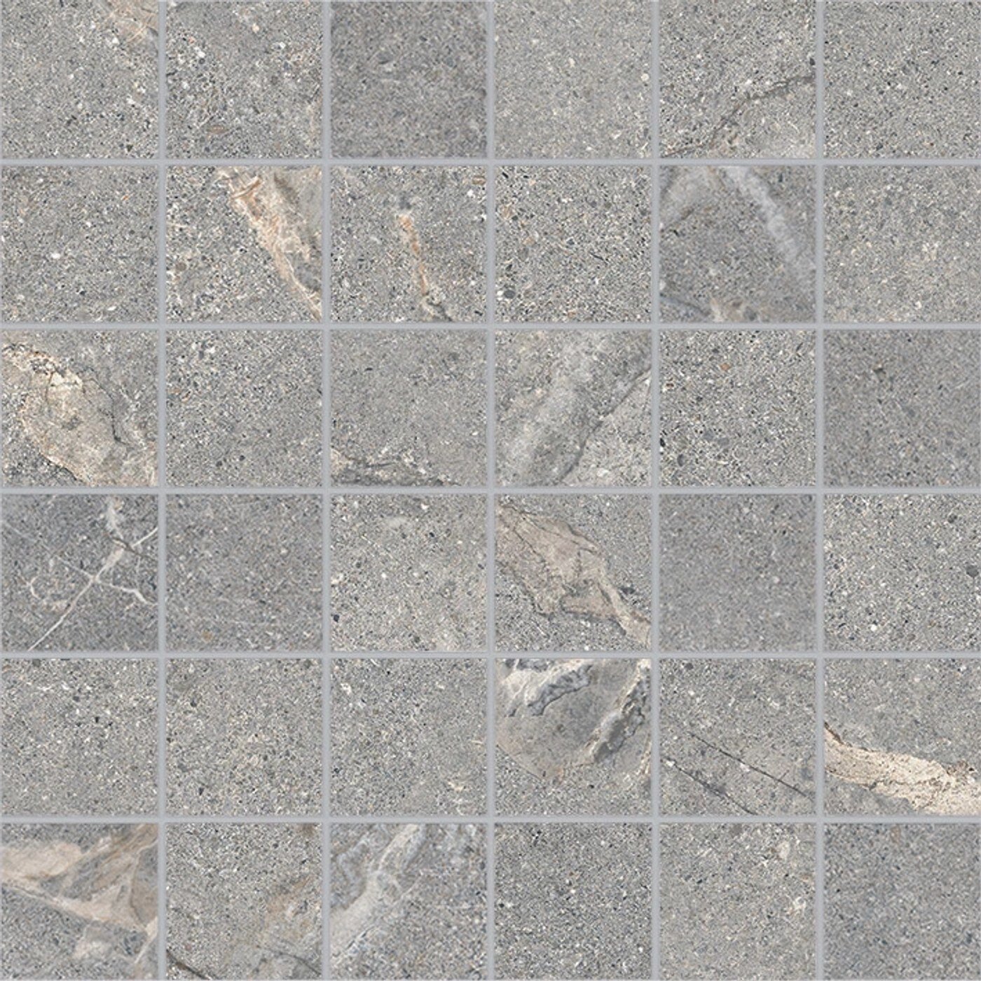 Arizona Tile Anthea Gray 2" × 2" Mosaic Porcelain Tile (SKU AT-ANTHEA22-GRAY)