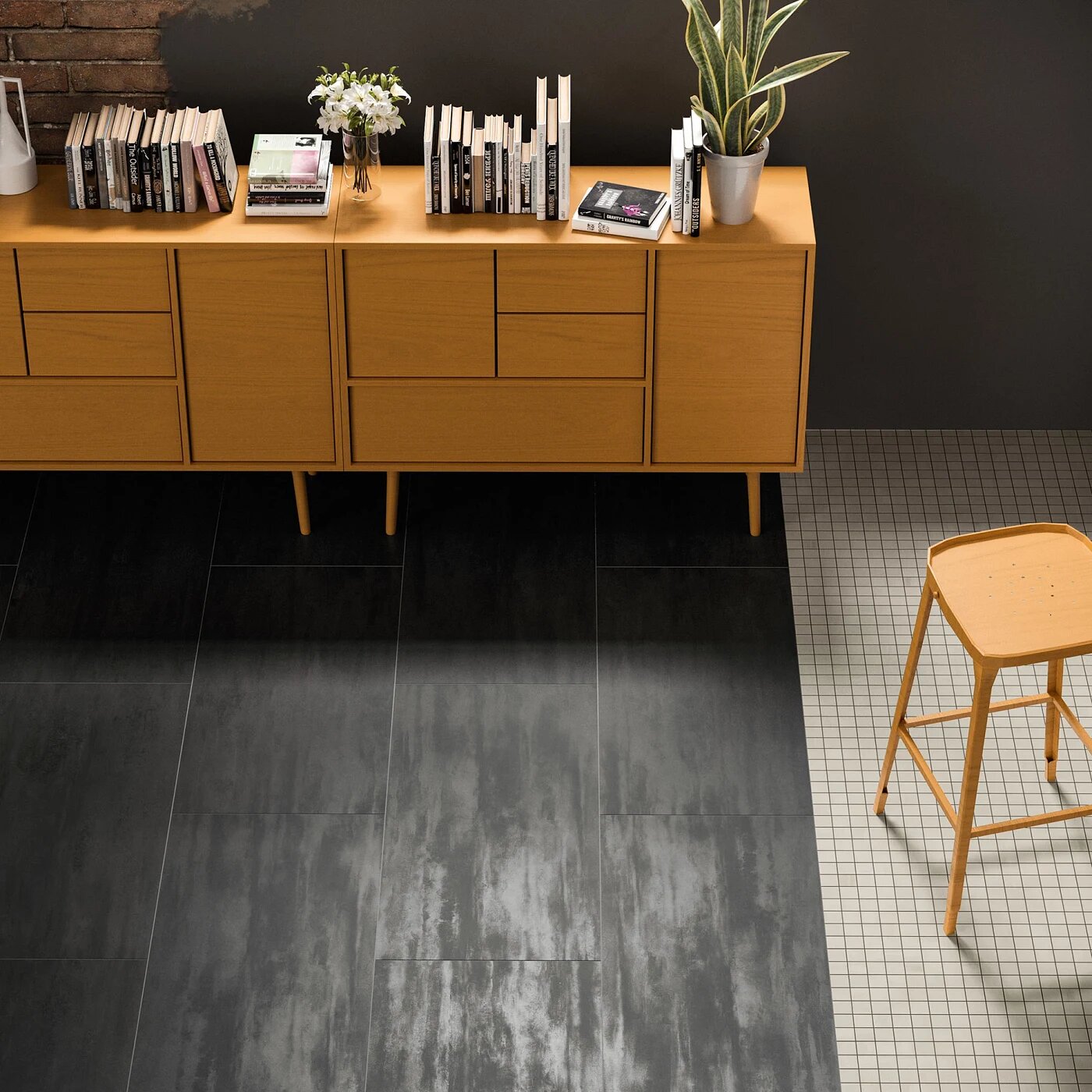 Arizona Tile Reflexion (Reflex) Mercury 12" × 24" Porcelain Tile (SKU AT-REFLEX1224-MERC)