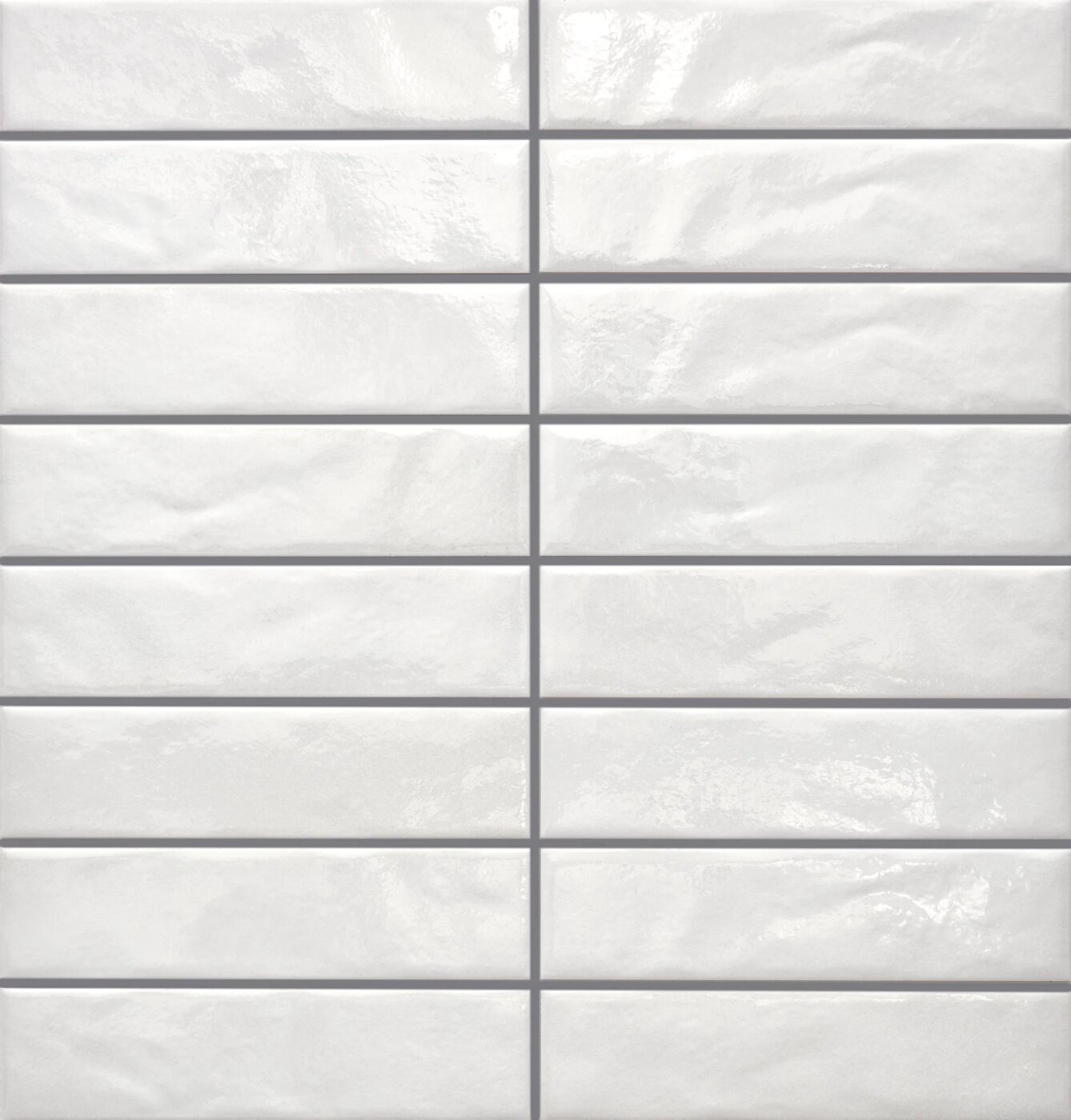 Arizona Tile Glam White 2¼" × 9½" Field Porcelain Tile (SKU AT-GLAM2914-WHIT)