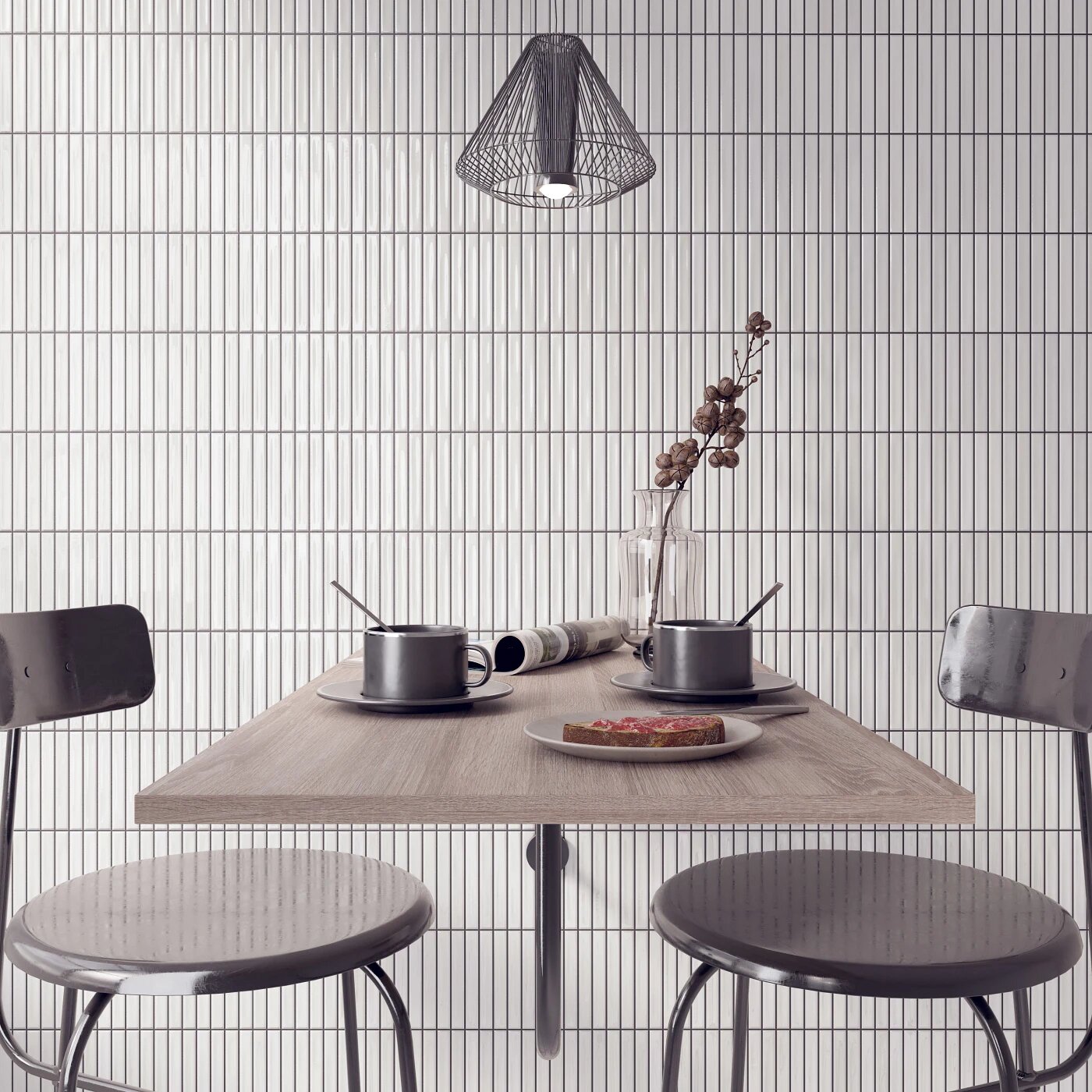 Arizona Tile Flash Bars White 5" × 10" Scored Bar Porcelain Tile (SKU AT-FLASHB510S-WHIT)