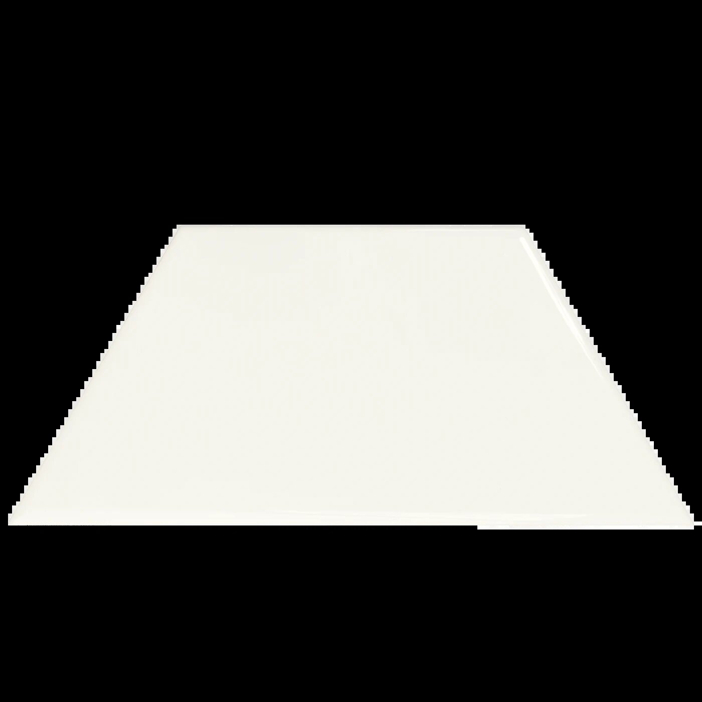 Arizona Tile Trapez White 4¼" × 9¾" Trapezoid Porcelain Tile (SKU AT-TRAPEZTRAP-WHIT)