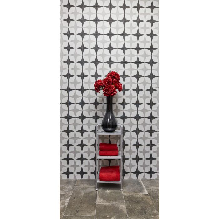 Arizona Tile Cementine Black And White Bw 5 Porcelain Tile — Field Tile & Mosaics, All Sizes