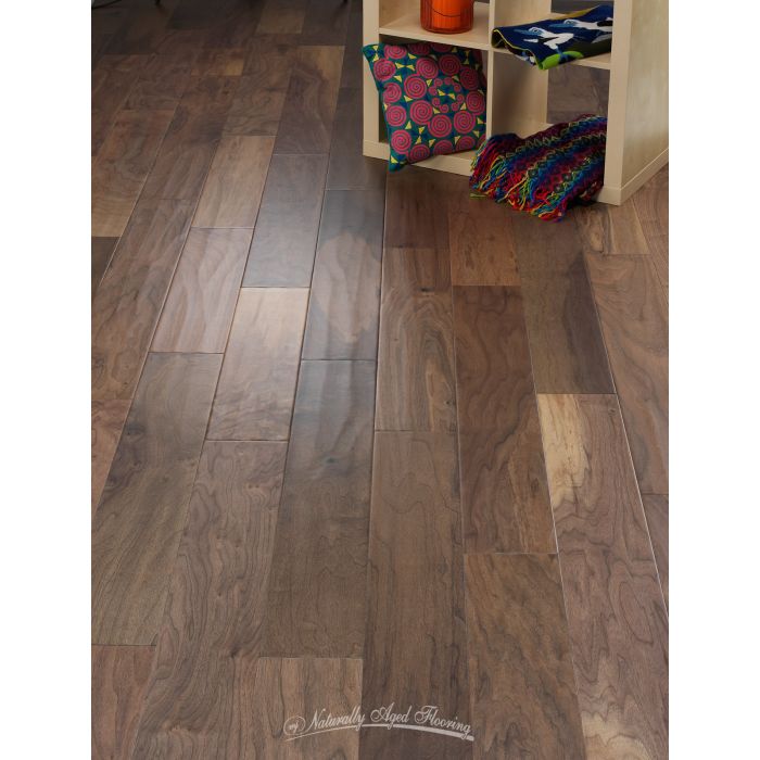 NATURALLY AGED SADDLE, MEDALLION COLLECTION, NA-WS-7, HAND SCRAPED WALNUT 6.5 INCH WIDE, HARDWOOD FLOORING 