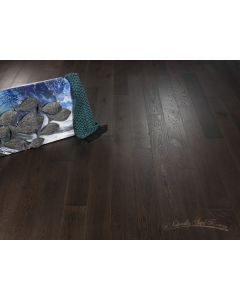 NATURALLY AGED DARK CHOCOLATE, MEDALLION COLLECTION, MC-DC-7.5, WIRE BRUSHED 7.5 INCH WIDE, HARDWOOD FLOORING 