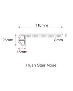 FLUSH STAIR NOSING SK FLOORING VINYL AND LAMINATE FLOORING ALL COLORS