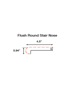 FLUSH ROUND STAIR NOSING, AUQAPROOF, HF DESIGN FLOORING