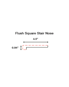 FLUSH SQUARE STAIR NOSING, AUQAPROOF, HF DESIGN FLOORING