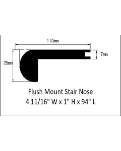 FLUSH MOUNT STAIR NOSE METRO FLOOR VINYL ALL COLORS