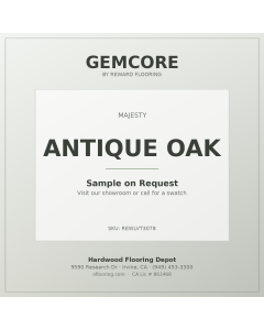 GemCore Antique Oak — Majesty Collection plank, angle view (REWLVT3078)