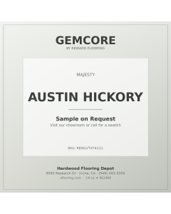 GemCore Austin Hickory — Majesty Collection plank, angle view (REWLVT374111)
