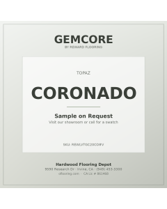 GemCore Coronado — Topaz Collection plank, angle view (REWLVTGC20CO-V)