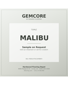 GemCore Malibu — Topaz Collection plank, angle view (REWLVTGC20MB-V)