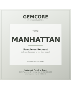 GemCore Manhattan — Topaz Collection plank, angle view (REWLVTGC20MH-V)