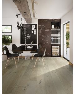 LINCO TOSCANA COLLECTION, WHITE OAK OYSTER TC-OAK07, 7.5 INCH WIDE WIRE BRUSHED HARDWOOD FLOORING 