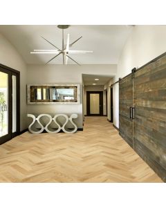 SMOKEY BEIGE - HB, DMAH602HB, EUROPEAN OAK, 5 INCH WIDE HERRINGBONE, D AND M FLOORING