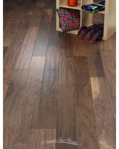NATURALLY AGED SADDLE, MEDALLION COLLECTION, NA-WS-7, HAND SCRAPED WALNUT 6.5 INCH WIDE, HARDWOOD FLOORING 