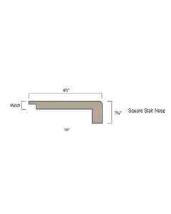 SQUARE STAIR NOSE, VELLICHOR VINYL FLOORS MOLDING