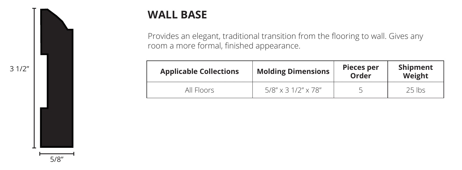Kahrs Wall Base Molding Profile