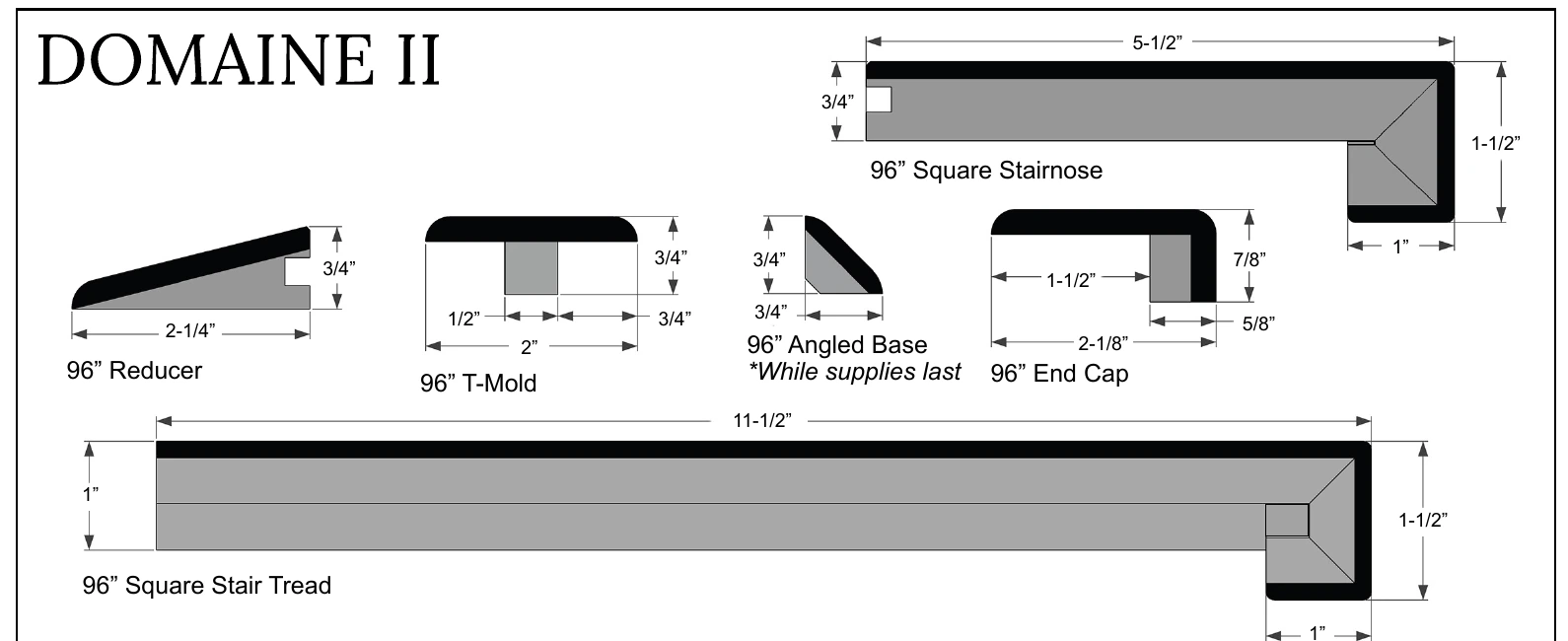 Monarch Plank Domaine II molding profiles