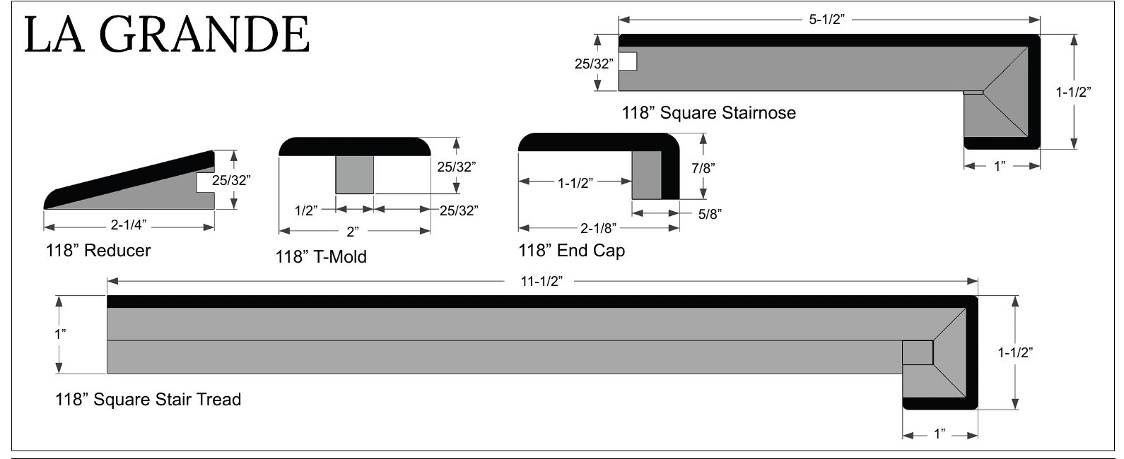 Monarch Plank La Grande molding profiles